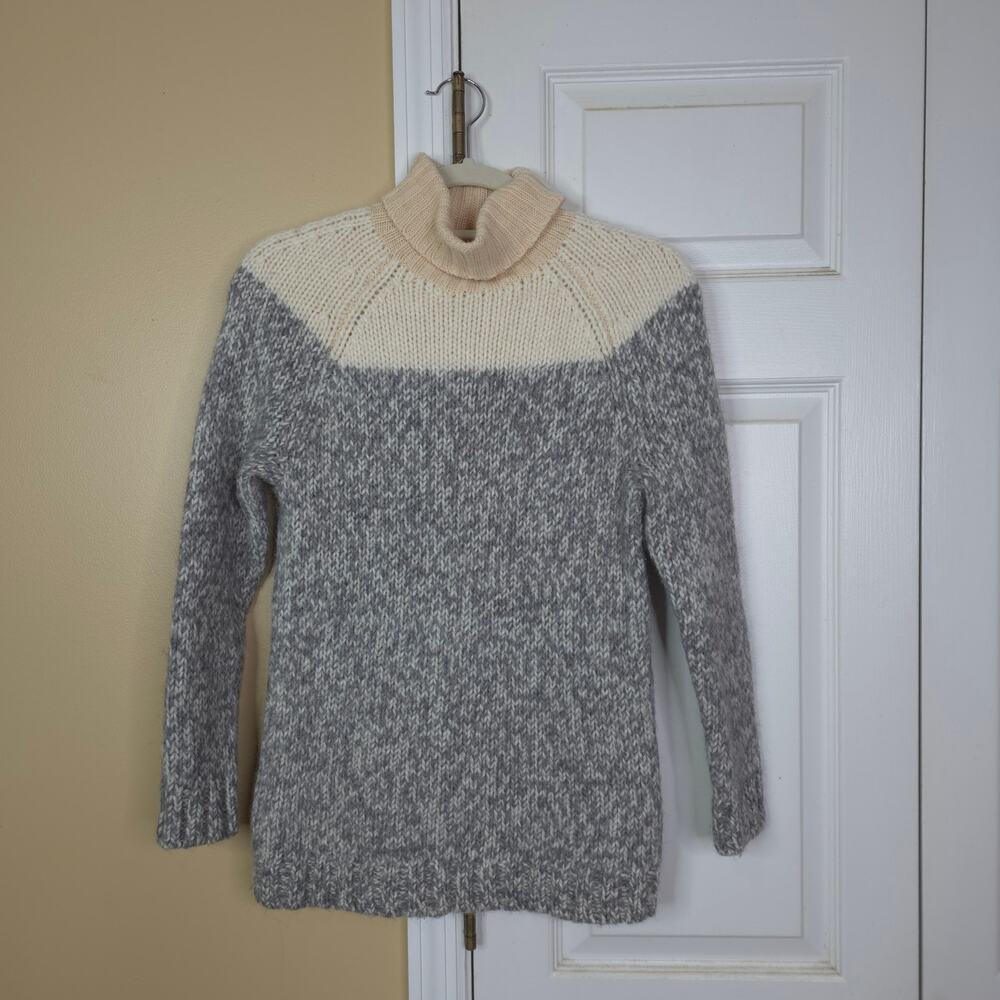 J. Crew Colorblock Wool Blend Turtleneck Sweater Size S